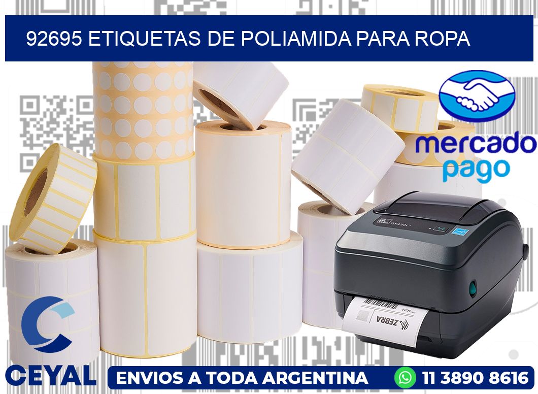 92695 ETIQUETAS DE POLIAMIDA PARA ROPA