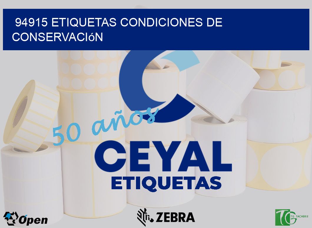 94915 etiquetas Condiciones de conservación
