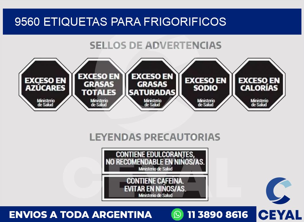 9560 ETIQUETAS PARA FRIGORIFICOS