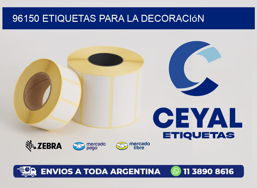 96150 etiquetas para la decoración