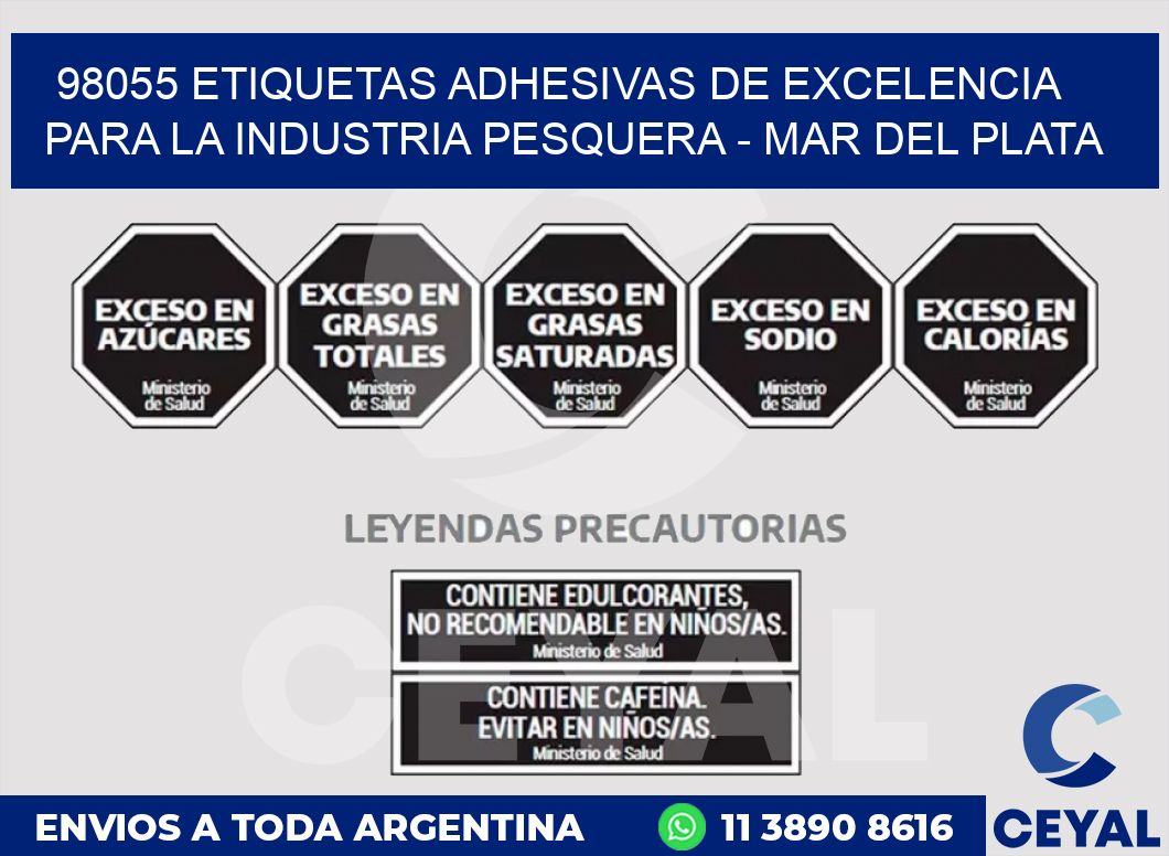98055 ETIQUETAS ADHESIVAS DE EXCELENCIA PARA LA INDUSTRIA PESQUERA - MAR DEL PLATA