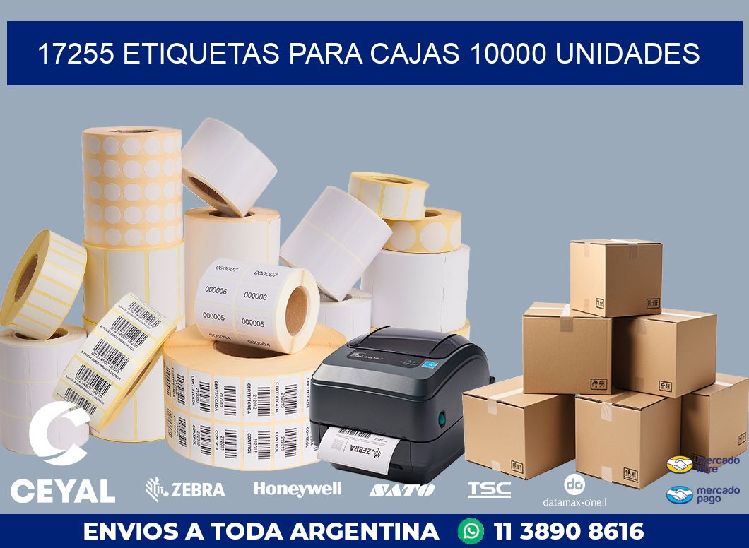 17255 ETIQUETAS PARA CAJAS 10000 UNIDADES
