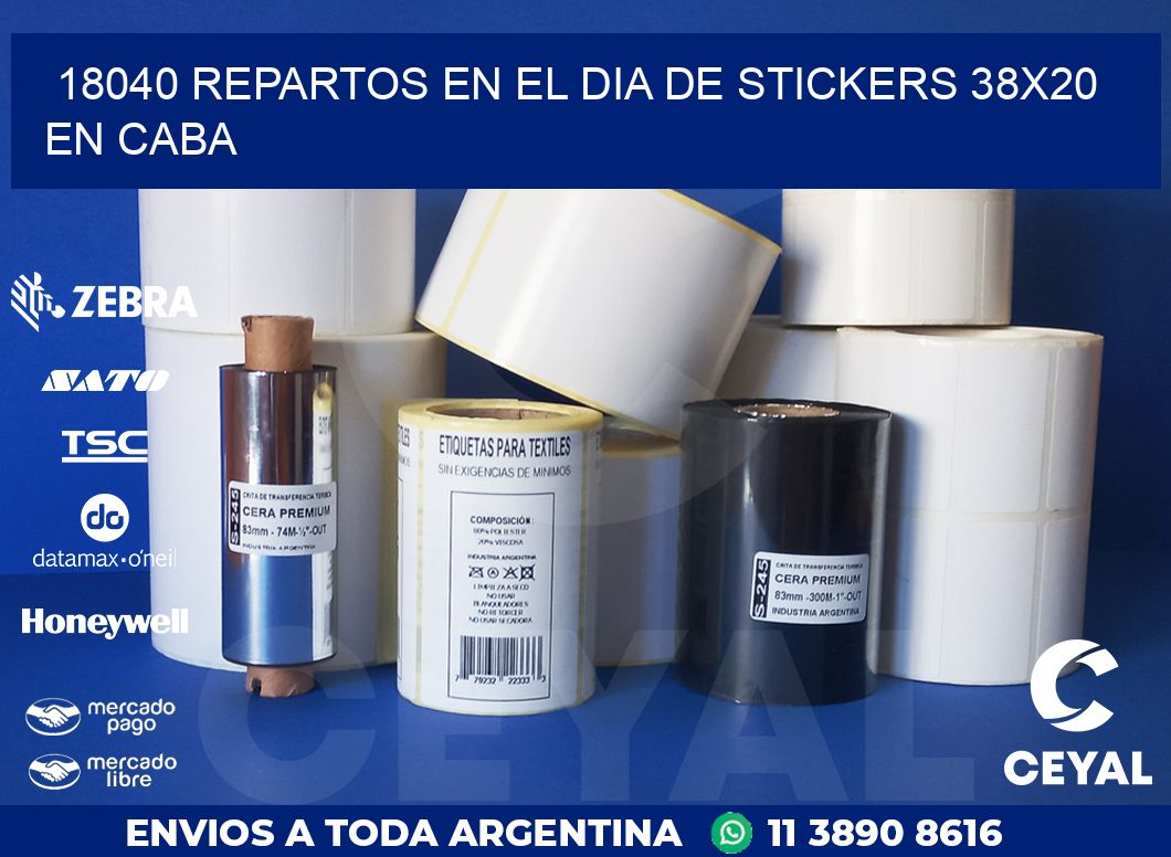 18040 REPARTOS EN EL DIA DE STICKERS 38X20 EN CABA
