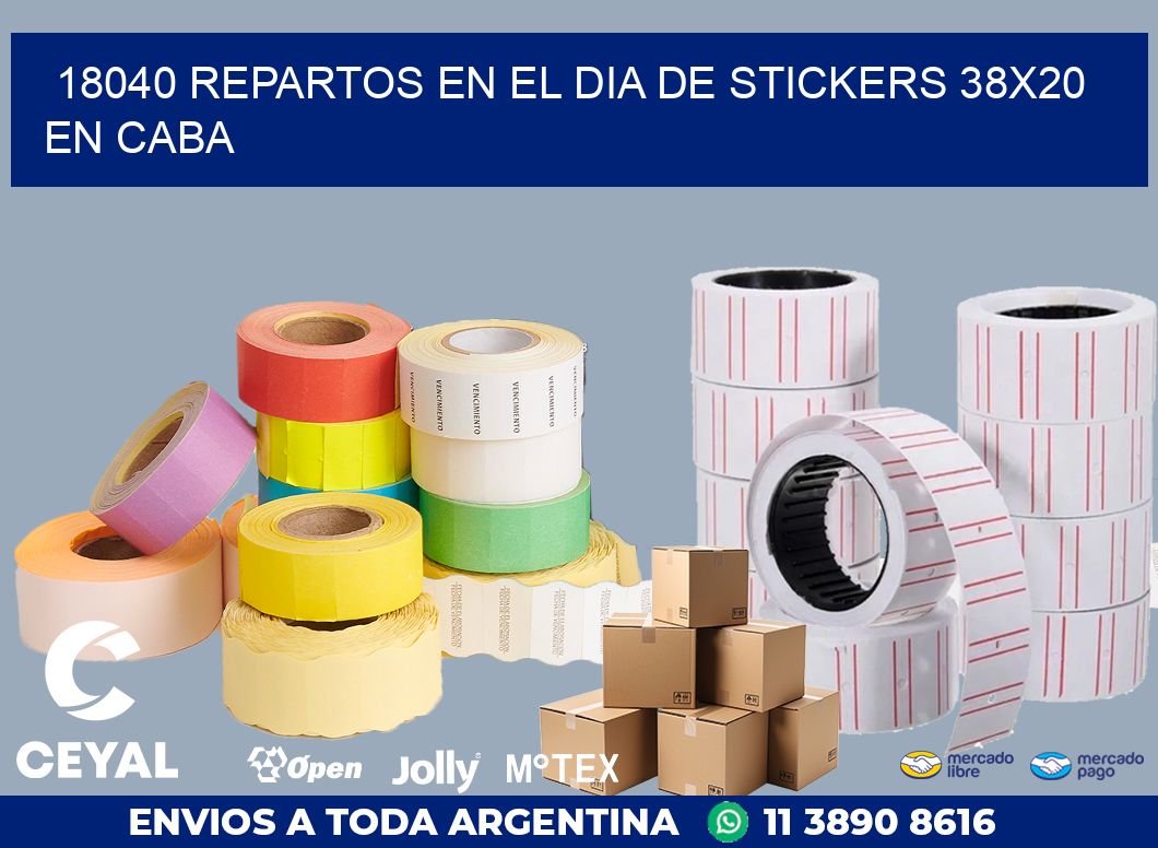 18040 REPARTOS EN EL DIA DE STICKERS 38X20 EN CABA