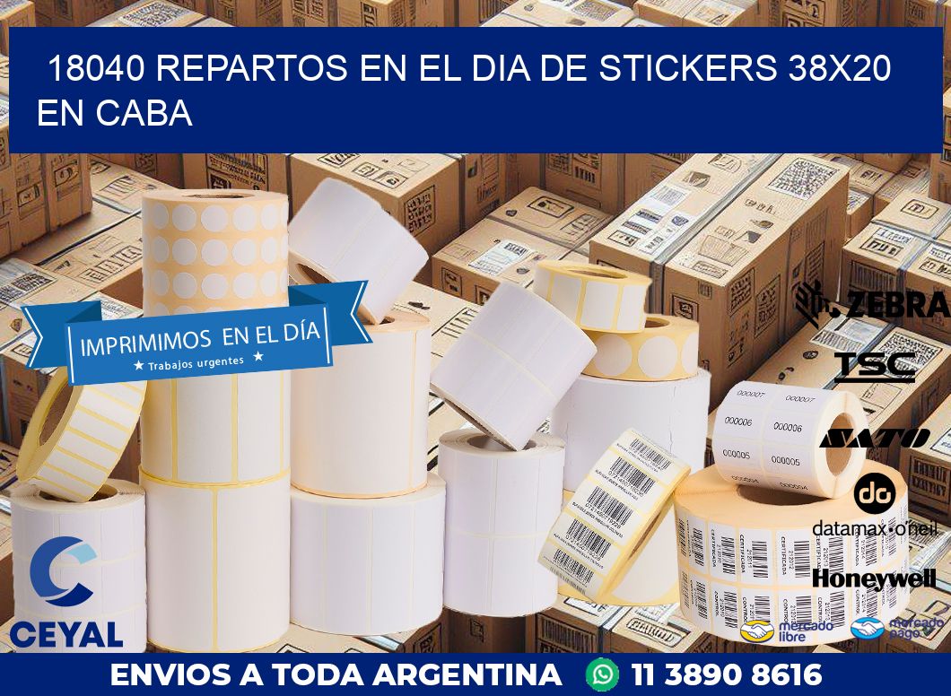 18040 REPARTOS EN EL DIA DE STICKERS 38X20 EN CABA