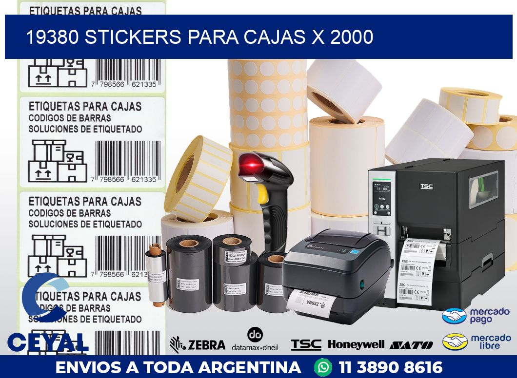 19380 STICKERS PARA CAJAS X 2000