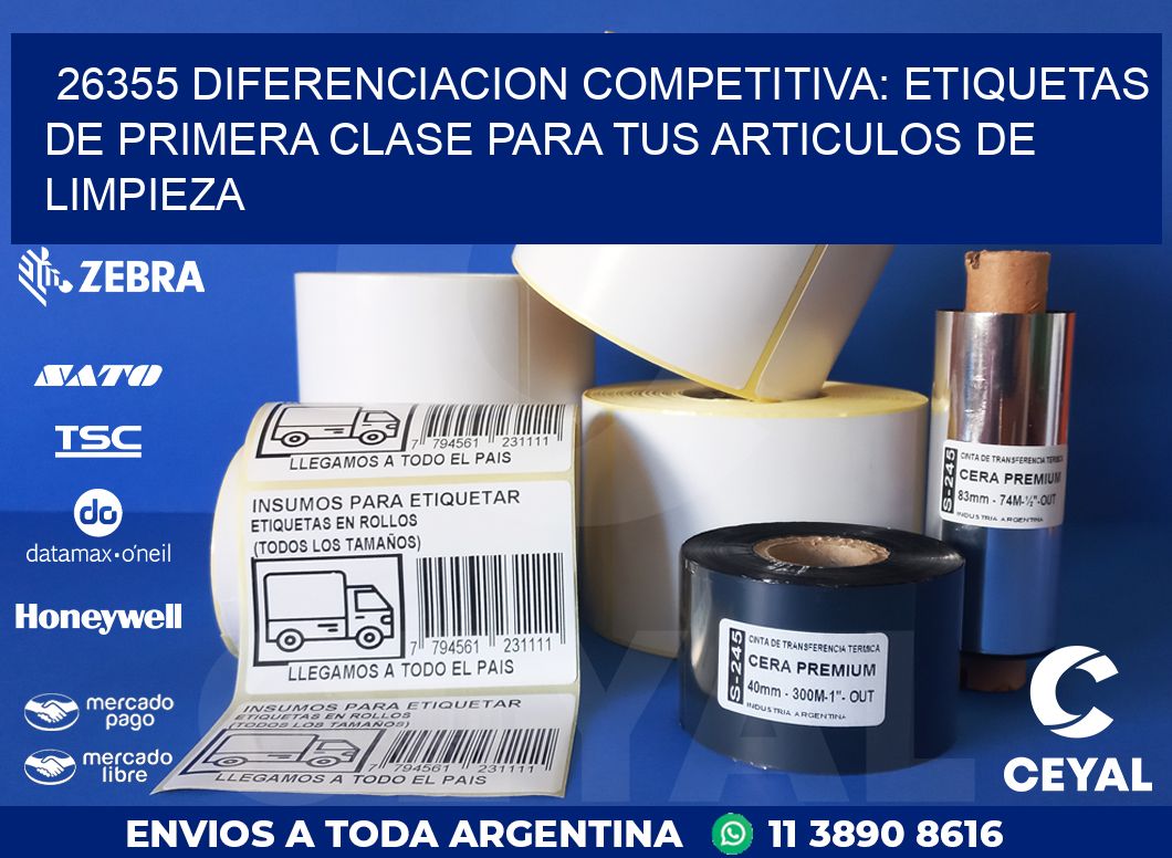 26355 DIFERENCIACION COMPETITIVA: ETIQUETAS DE PRIMERA CLASE PARA TUS ARTICULOS DE LIMPIEZA