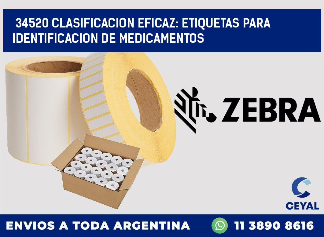 34520 CLASIFICACION EFICAZ: ETIQUETAS PARA IDENTIFICACION DE MEDICAMENTOS