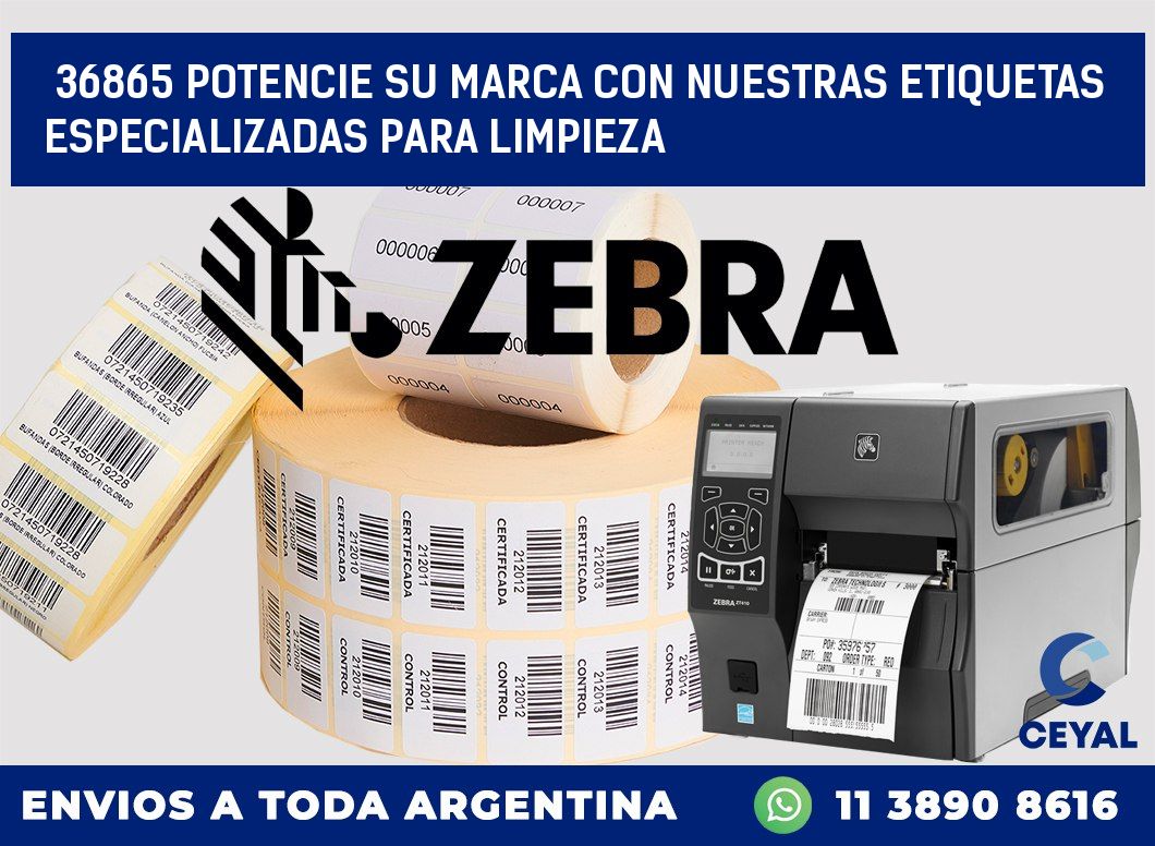 36865 POTENCIE SU MARCA CON NUESTRAS ETIQUETAS ESPECIALIZADAS PARA LIMPIEZA