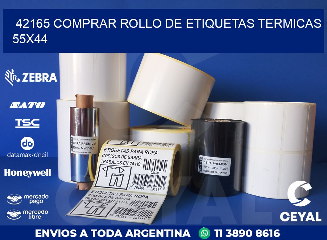 42165 COMPRAR ROLLO DE ETIQUETAS TERMICAS 55X44