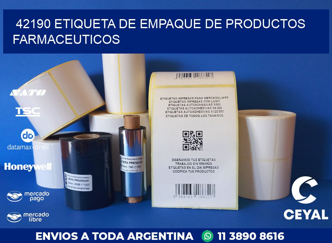 42190 ETIQUETA DE EMPAQUE DE PRODUCTOS FARMACEUTICOS