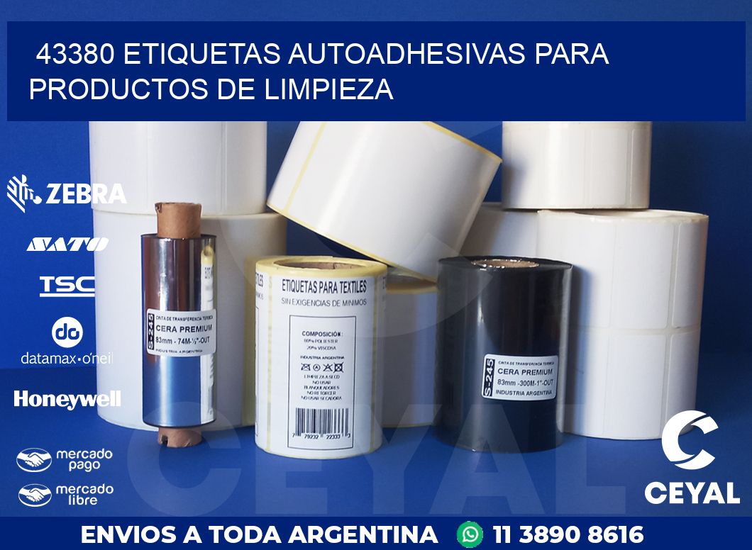 43380 ETIQUETAS AUTOADHESIVAS PARA PRODUCTOS DE LIMPIEZA