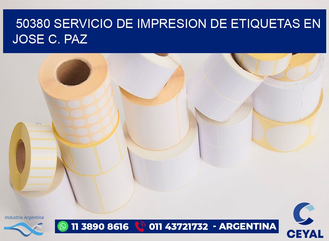 50380 SERVICIO DE IMPRESION DE ETIQUETAS EN JOSE C. PAZ