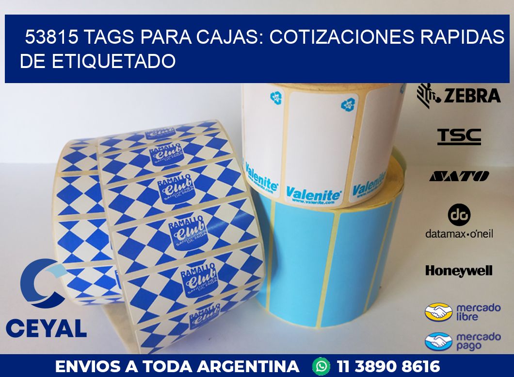 53815 TAGS PARA CAJAS: COTIZACIONES RAPIDAS DE ETIQUETADO