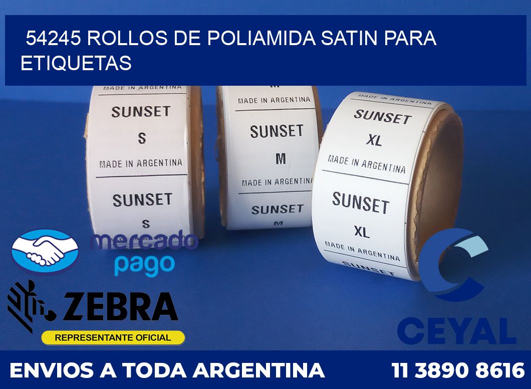 54245 ROLLOS DE POLIAMIDA SATIN PARA ETIQUETAS
