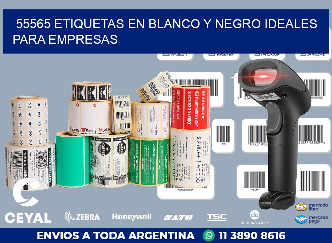 55565 ETIQUETAS EN BLANCO Y NEGRO IDEALES PARA EMPRESAS