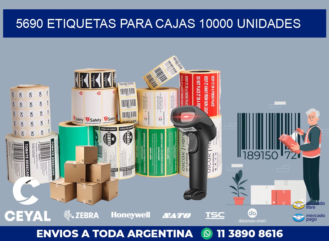 5690 ETIQUETAS PARA CAJAS 10000 UNIDADES