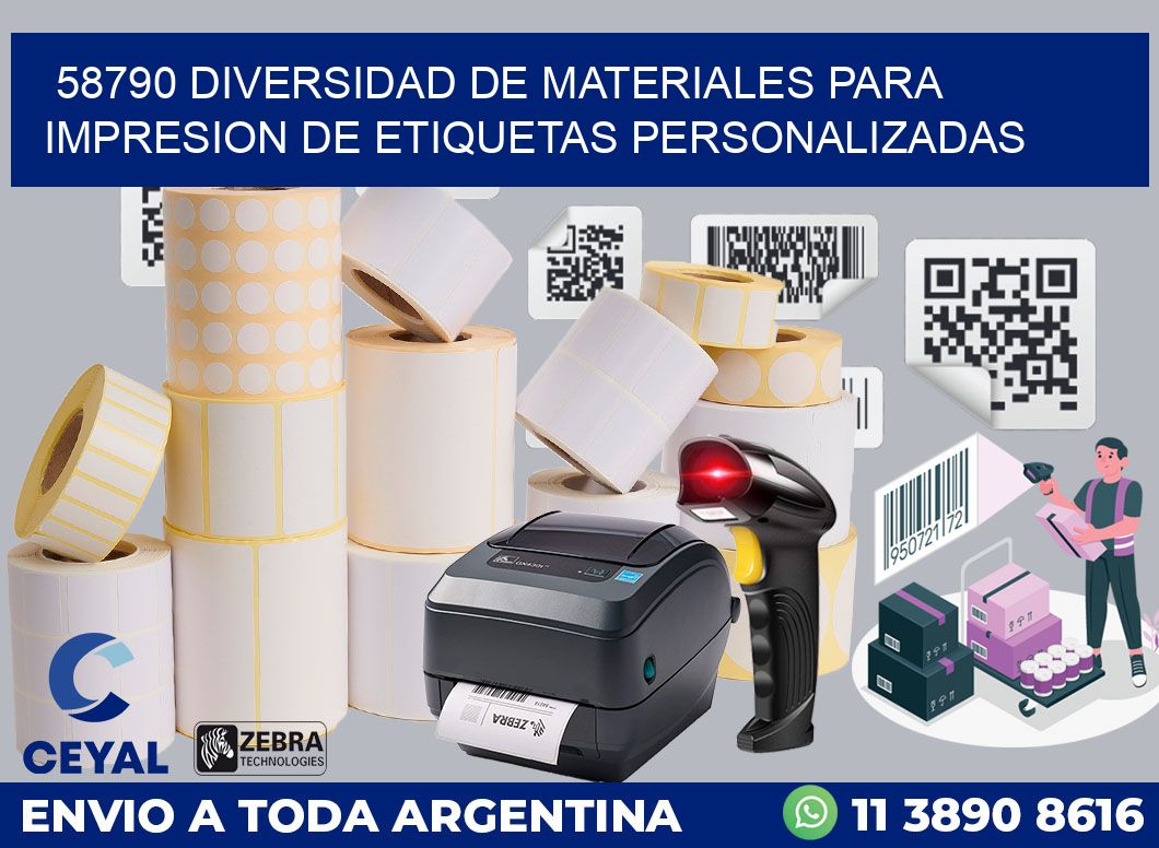 58790 DIVERSIDAD DE MATERIALES PARA IMPRESION DE ETIQUETAS PERSONALIZADAS