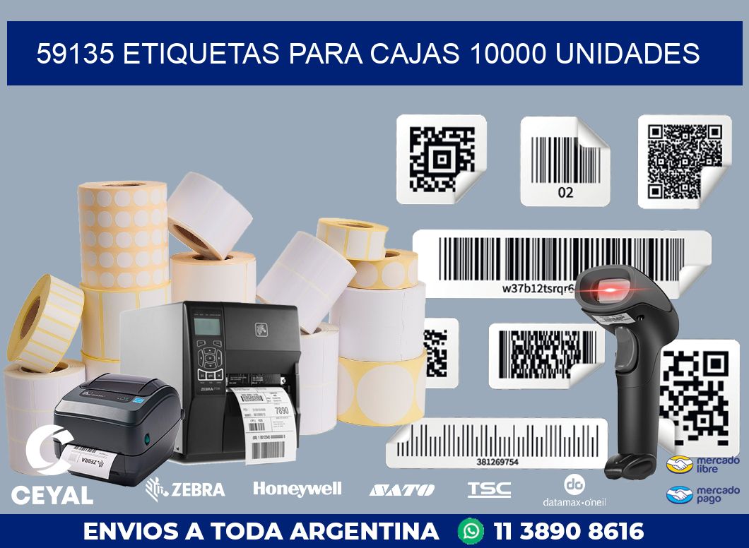 59135 ETIQUETAS PARA CAJAS 10000 UNIDADES