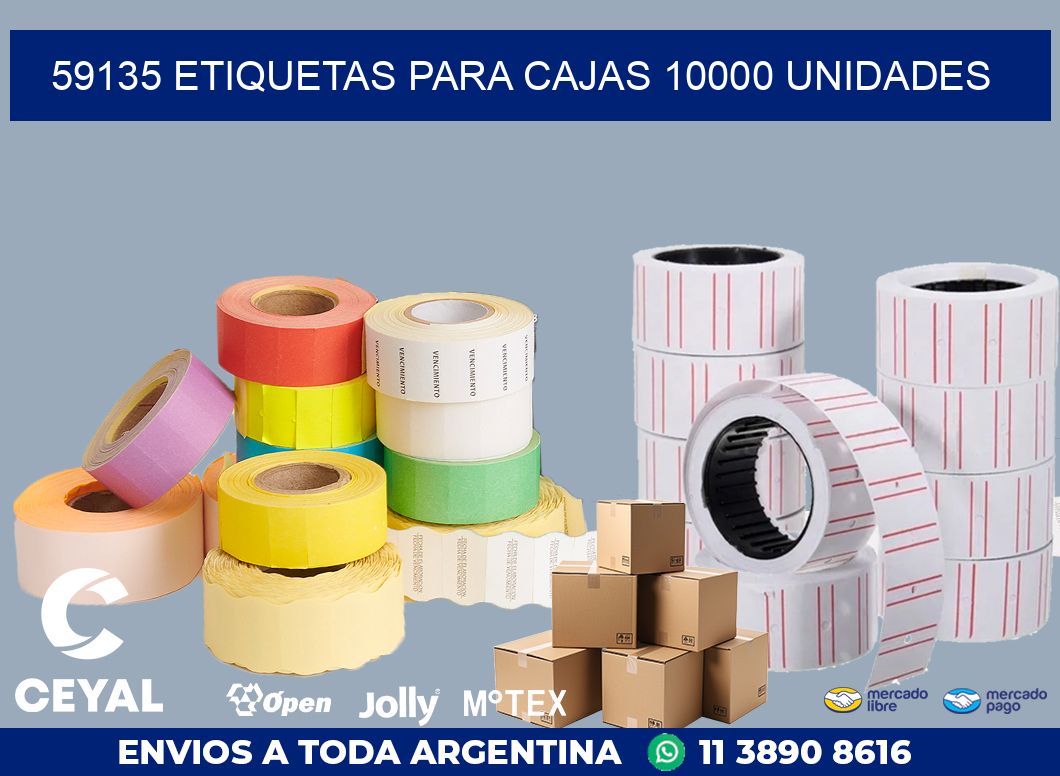 59135 ETIQUETAS PARA CAJAS 10000 UNIDADES