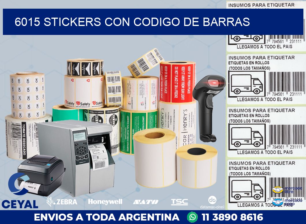 6015 STICKERS CON CODIGO DE BARRAS