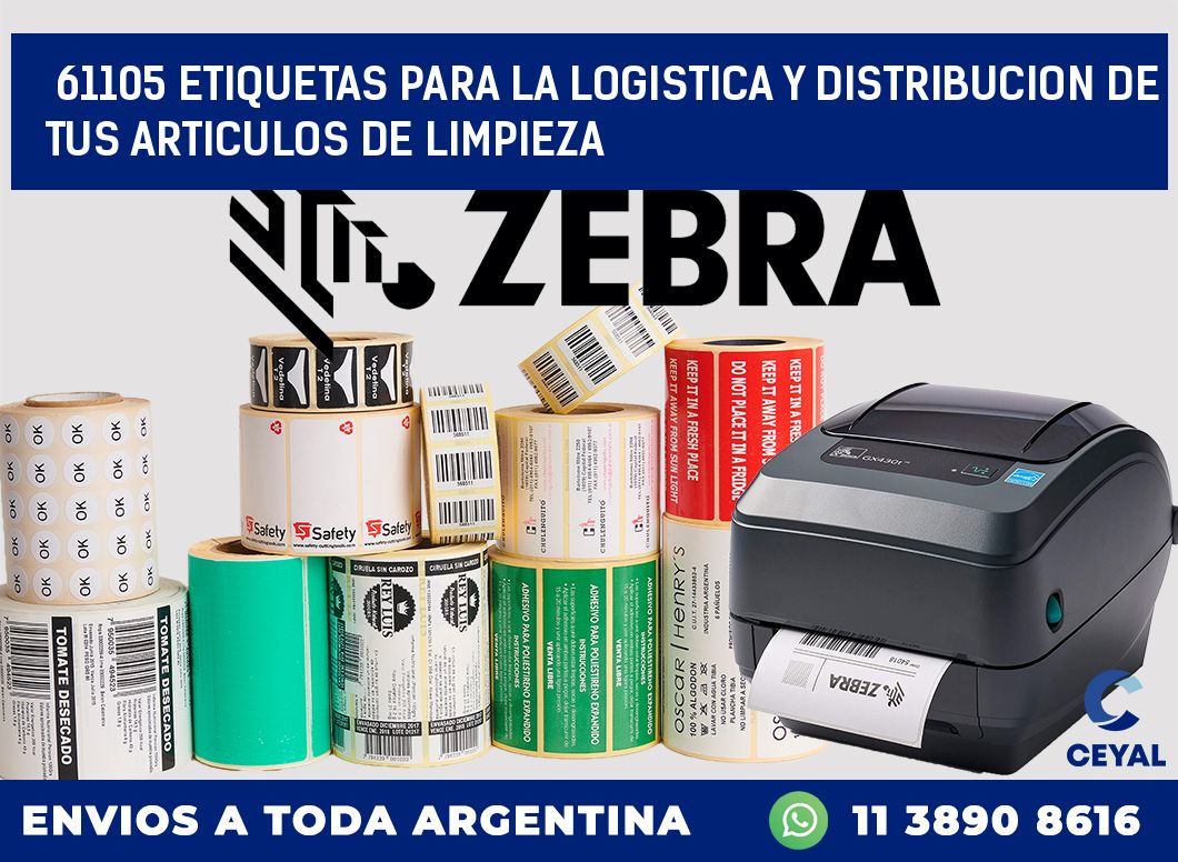 61105 ETIQUETAS PARA LA LOGISTICA Y DISTRIBUCION DE TUS ARTICULOS DE LIMPIEZA
