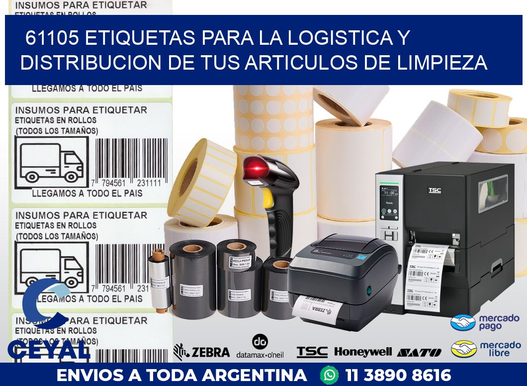 61105 ETIQUETAS PARA LA LOGISTICA Y DISTRIBUCION DE TUS ARTICULOS DE LIMPIEZA