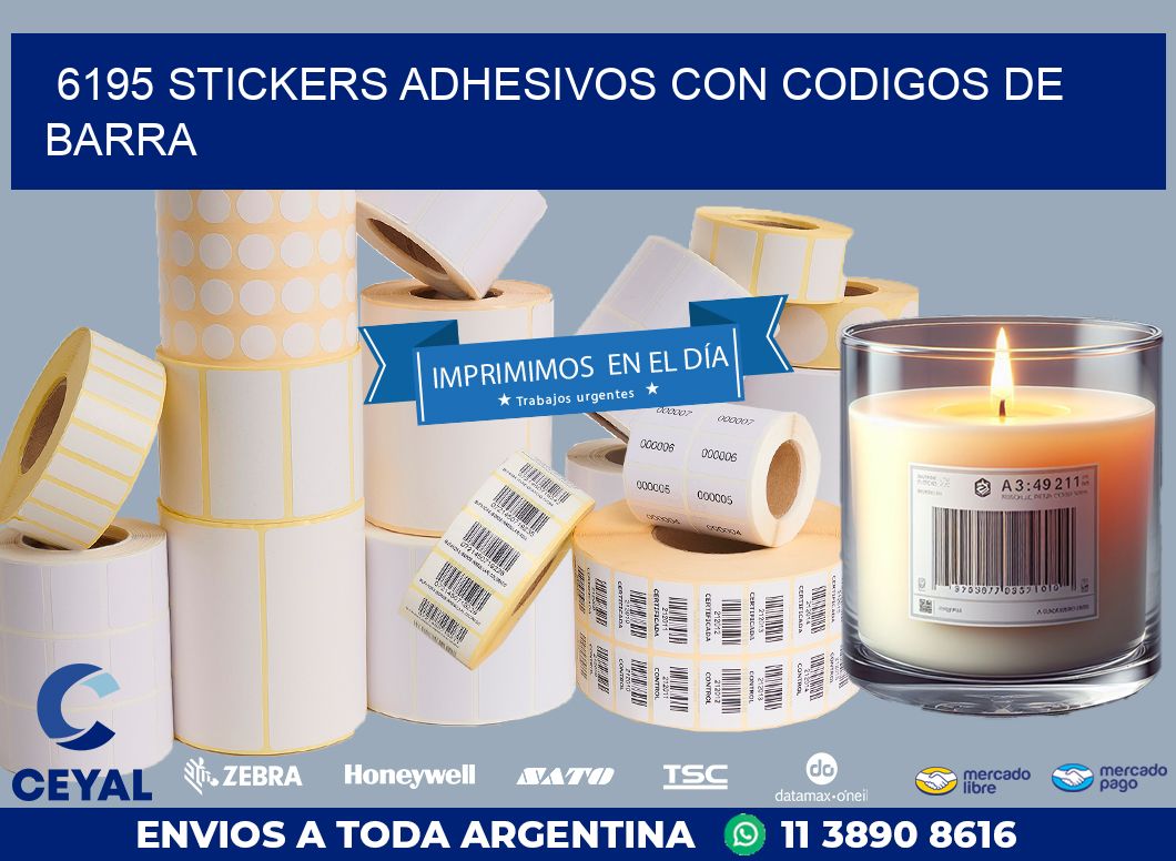6195 STICKERS ADHESIVOS CON CODIGOS DE BARRA