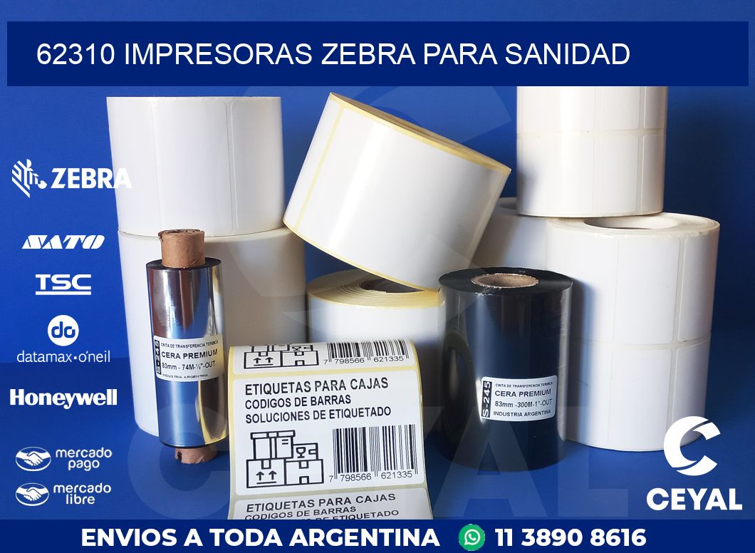 62310 IMPRESORAS ZEBRA PARA SANIDAD