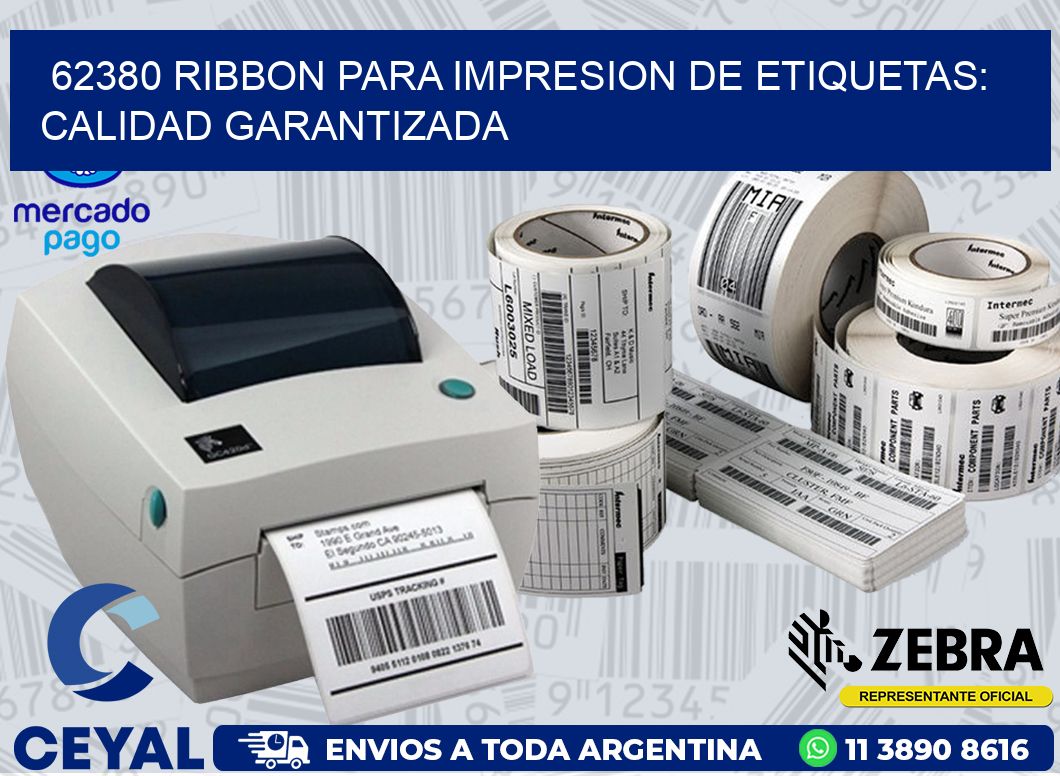 62380 RIBBON PARA IMPRESION DE ETIQUETAS: CALIDAD GARANTIZADA