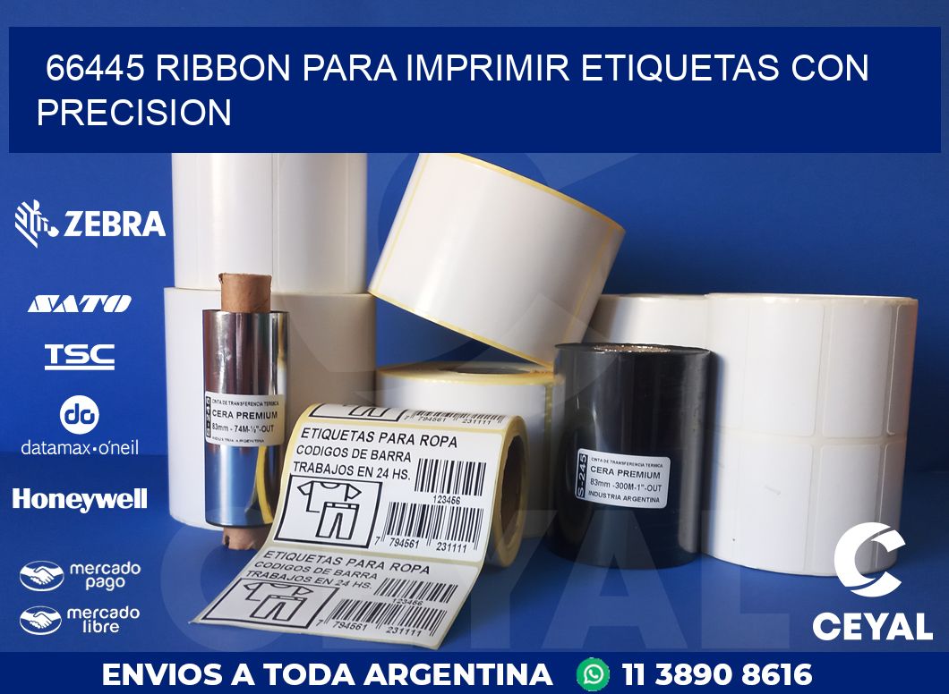 66445 RIBBON PARA IMPRIMIR ETIQUETAS CON PRECISION