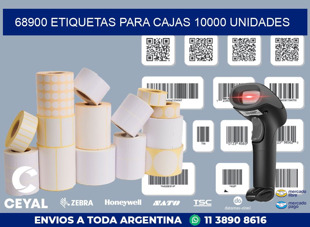 68900 ETIQUETAS PARA CAJAS 10000 UNIDADES