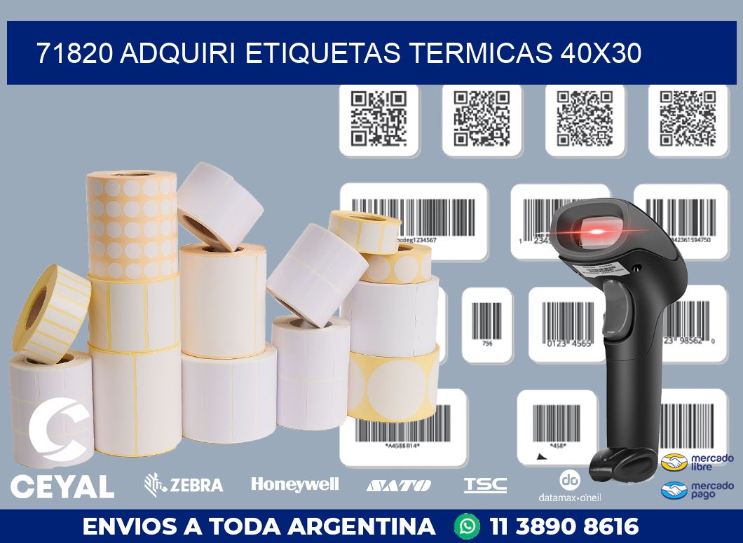71820 ADQUIRI ETIQUETAS TERMICAS 40X30