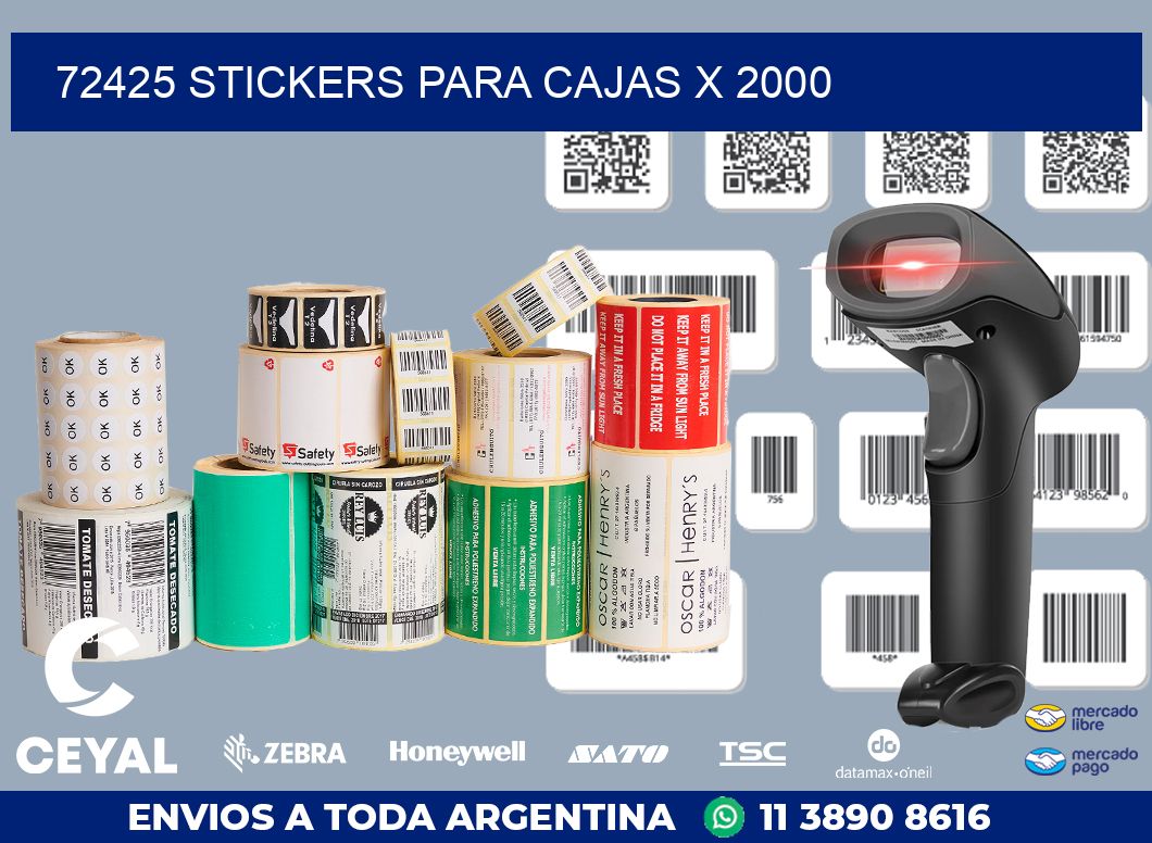 72425 STICKERS PARA CAJAS X 2000
