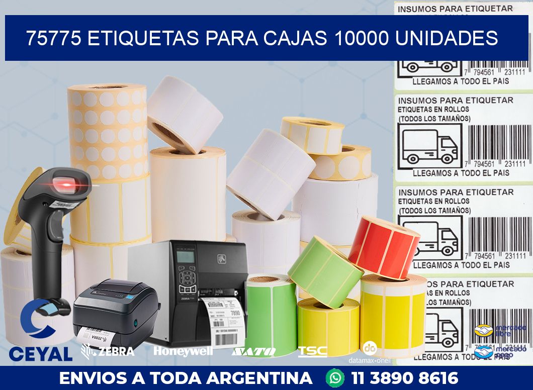 75775 ETIQUETAS PARA CAJAS 10000 UNIDADES