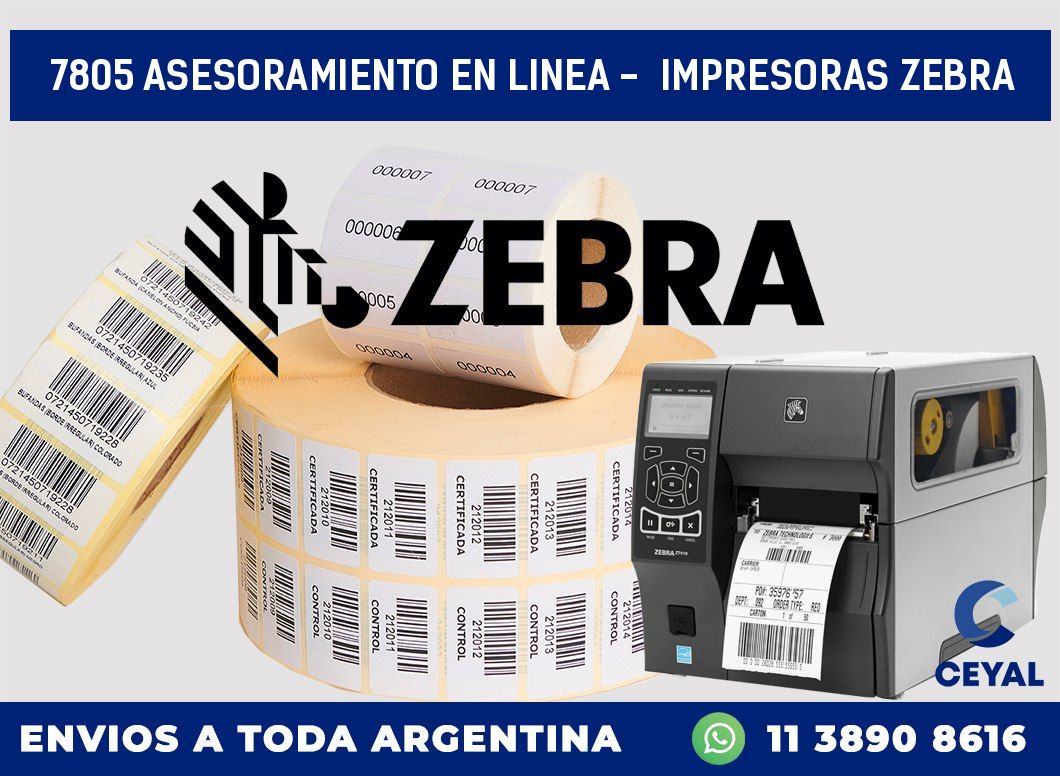 7805 ASESORAMIENTO EN LINEA –  IMPRESORAS ZEBRA