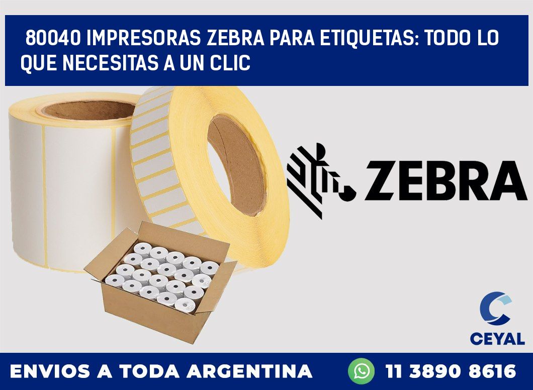 80040 IMPRESORAS ZEBRA PARA ETIQUETAS: TODO LO QUE NECESITAS A UN CLIC