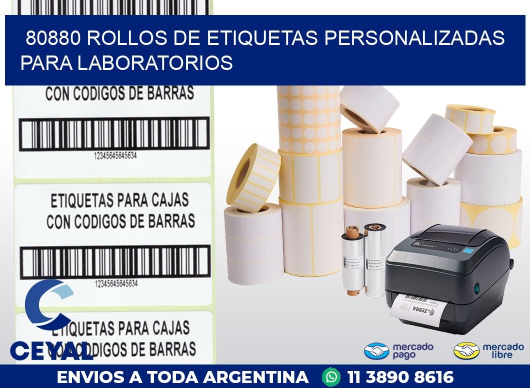 80880 ROLLOS DE ETIQUETAS PERSONALIZADAS PARA LABORATORIOS