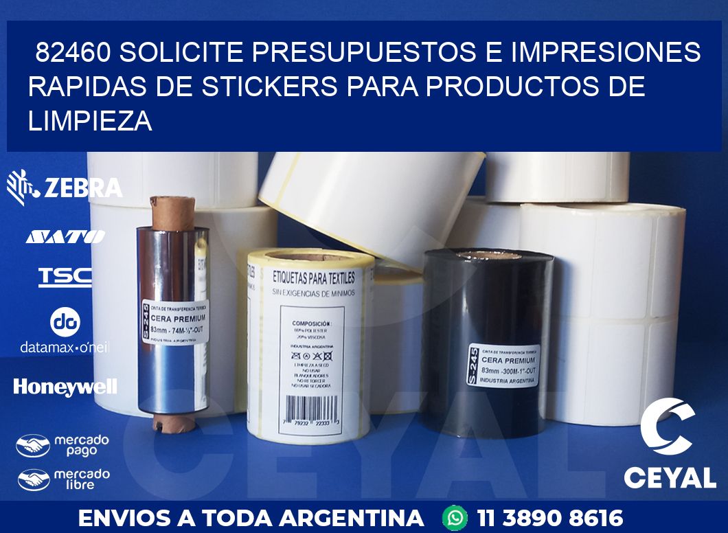 82460 SOLICITE PRESUPUESTOS E IMPRESIONES RAPIDAS DE STICKERS PARA PRODUCTOS DE LIMPIEZA