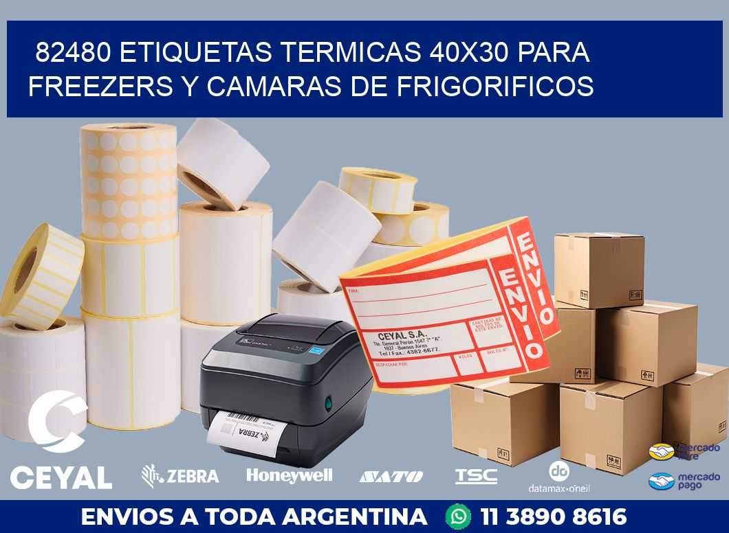 82480 ETIQUETAS TERMICAS 40X30 PARA FREEZERS Y CAMARAS DE FRIGORIFICOS