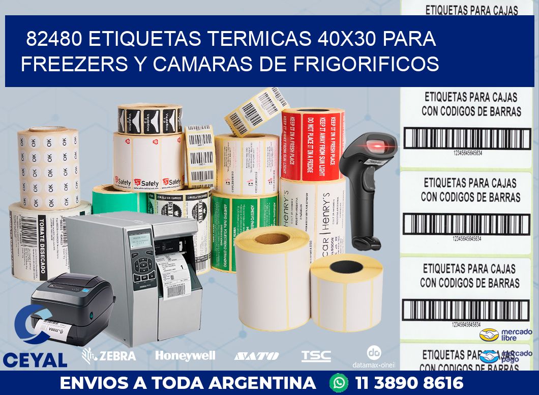 82480 ETIQUETAS TERMICAS 40X30 PARA FREEZERS Y CAMARAS DE FRIGORIFICOS