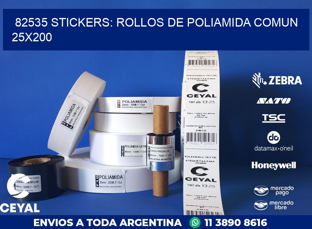 82535 STICKERS: ROLLOS DE POLIAMIDA COMUN 25X200