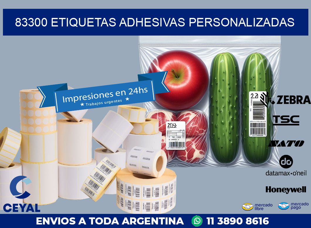 83300 ETIQUETAS ADHESIVAS PERSONALIZADAS
