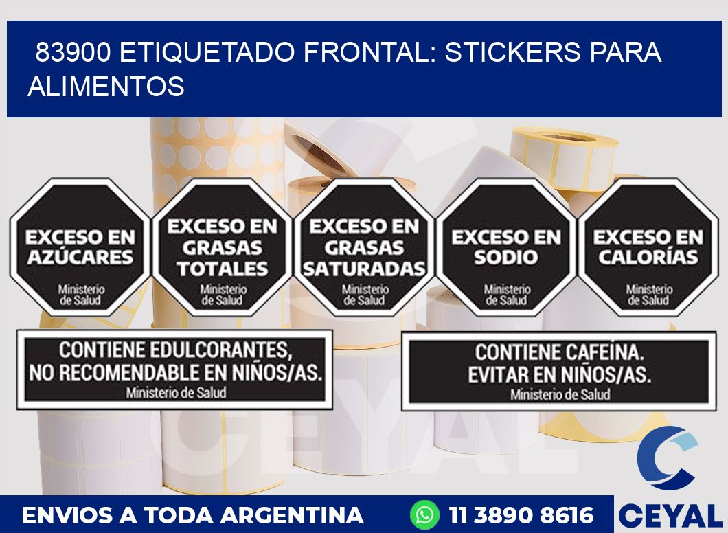 83900 ETIQUETADO FRONTAL: STICKERS PARA ALIMENTOS