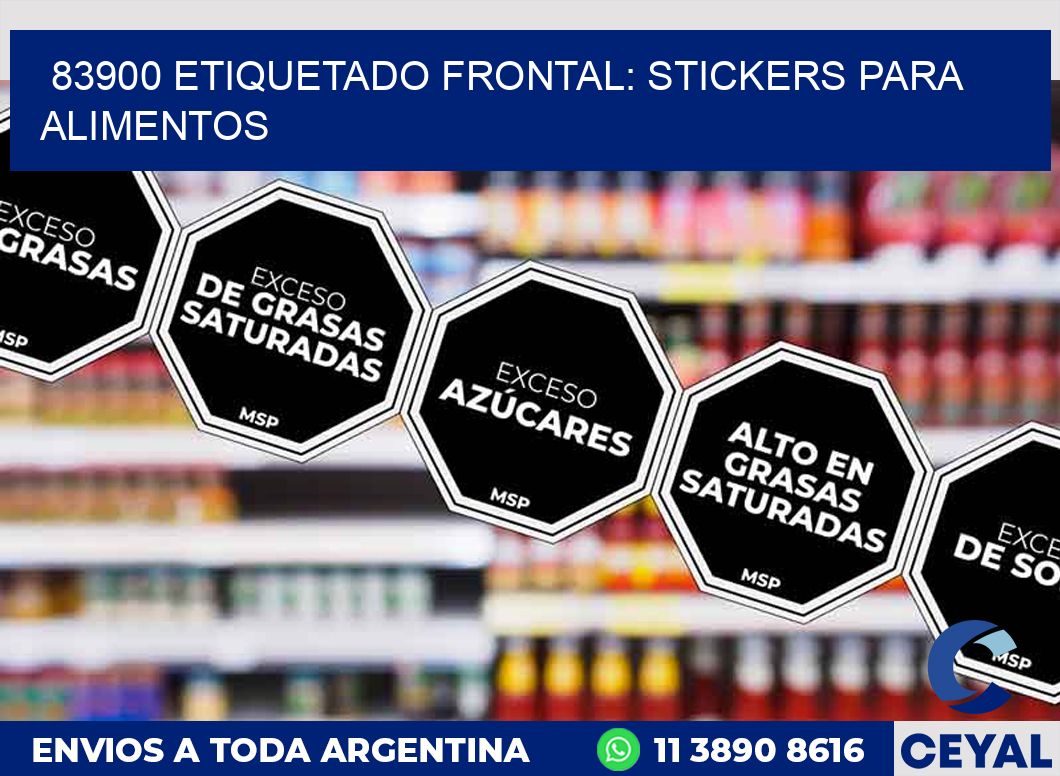 83900 ETIQUETADO FRONTAL: STICKERS PARA ALIMENTOS