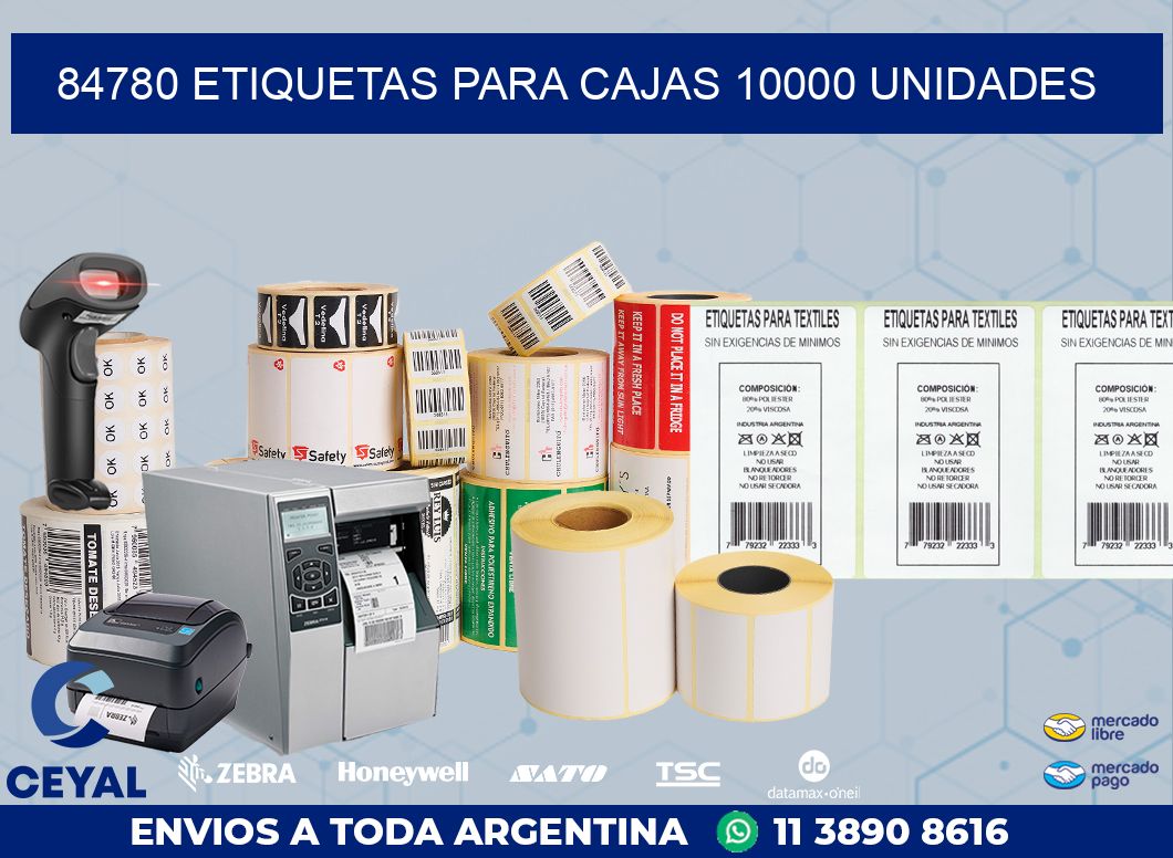 84780 ETIQUETAS PARA CAJAS 10000 UNIDADES