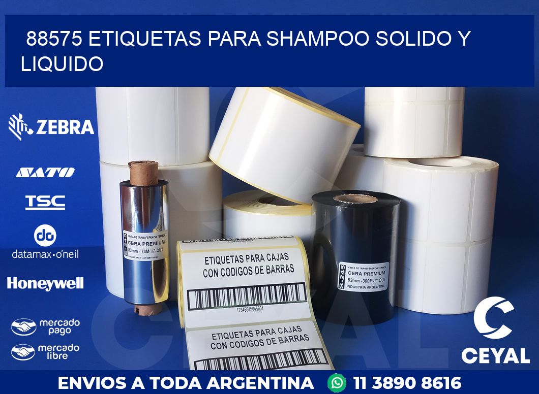 88575 ETIQUETAS PARA SHAMPOO SOLIDO Y LIQUIDO