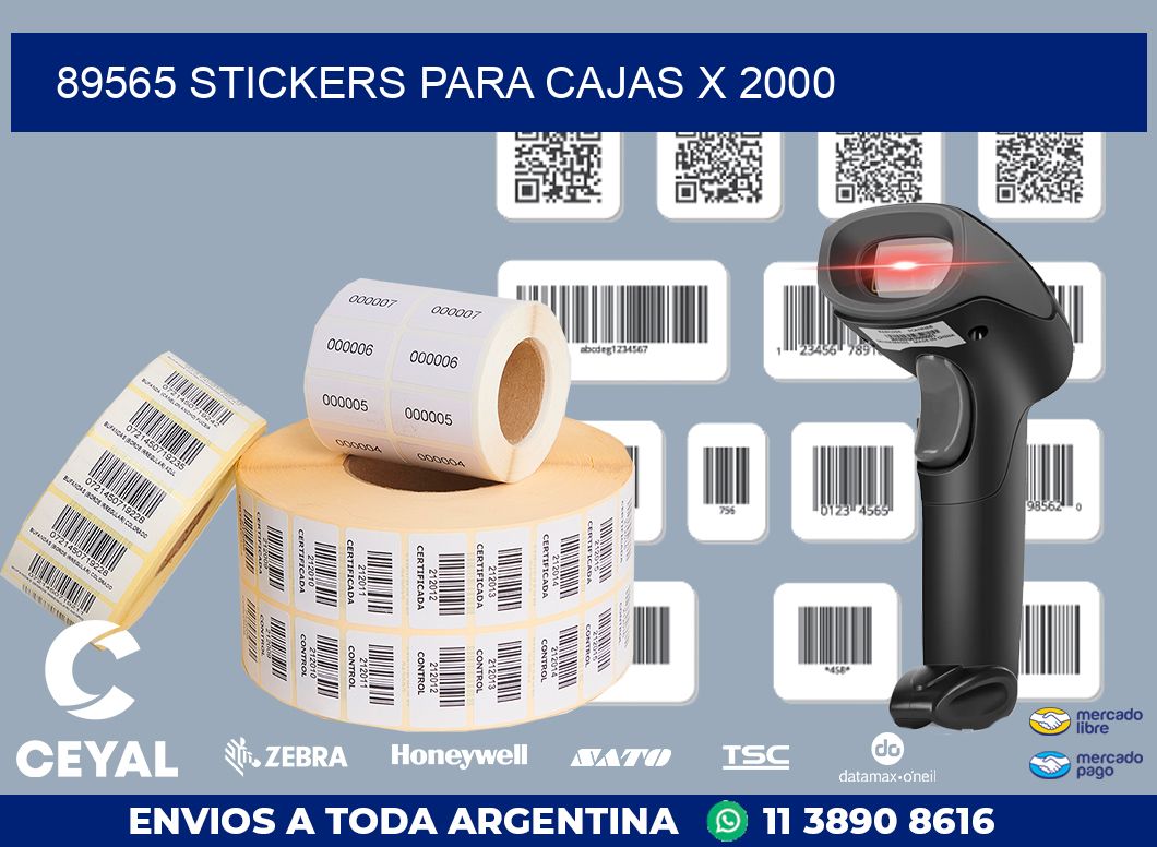 89565 STICKERS PARA CAJAS X 2000