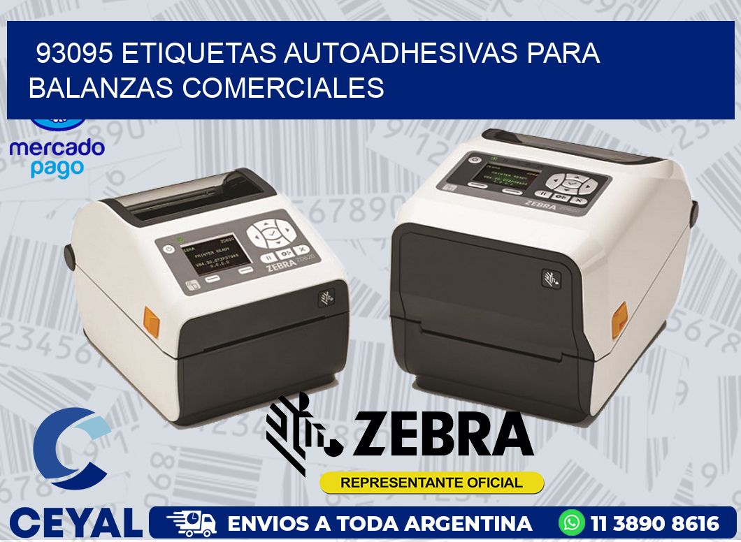 93095 ETIQUETAS AUTOADHESIVAS PARA BALANZAS COMERCIALES