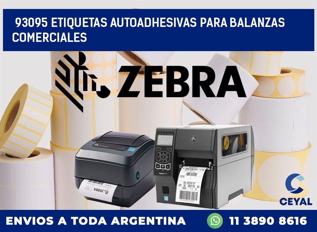 93095 ETIQUETAS AUTOADHESIVAS PARA BALANZAS COMERCIALES
